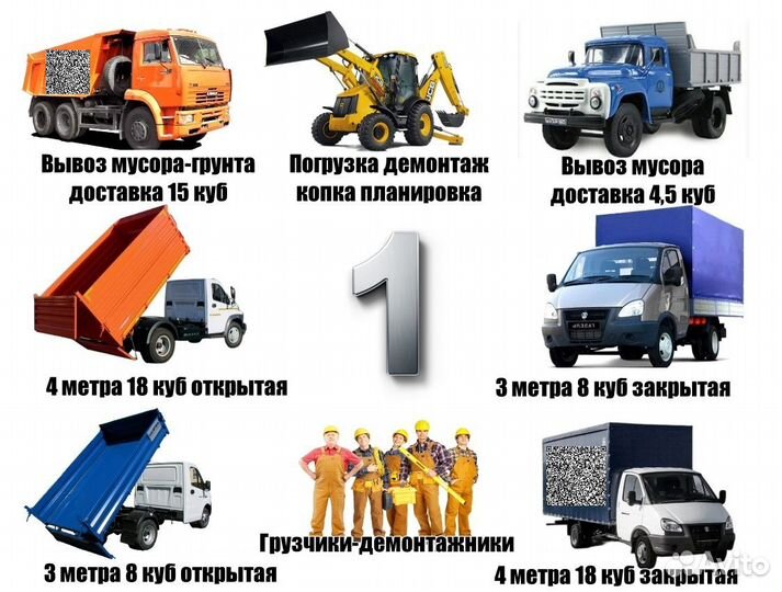 Вывоз мусора, Газель, Камаз Демонтаж Спил деревьев