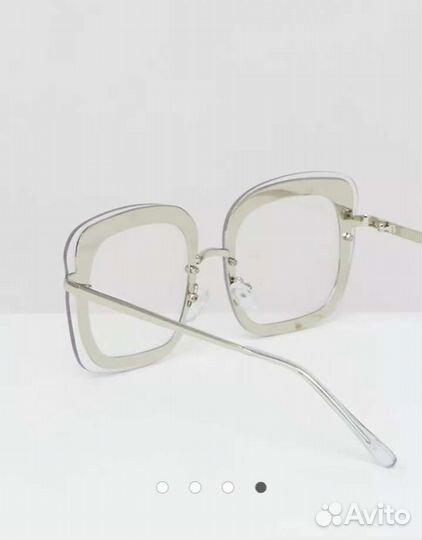 Квадратные очки ASOS, размер one size