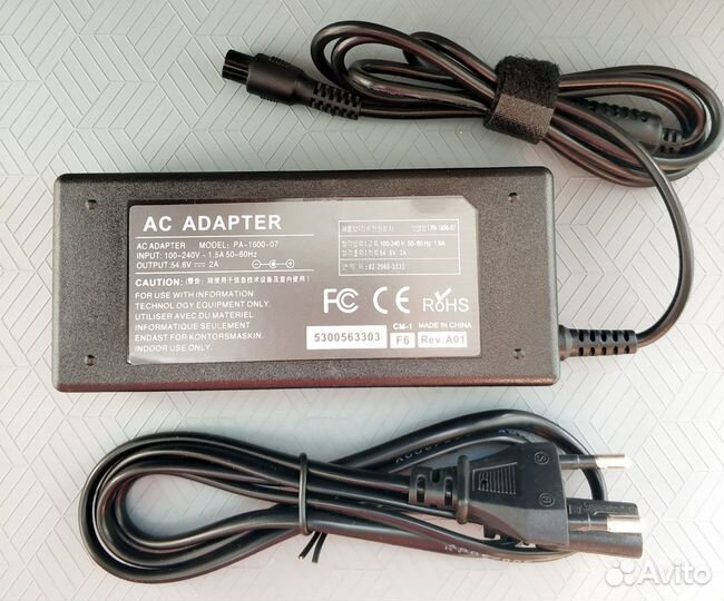 Блок питания гироскутера 54.6V 2A штекер 3pin 9мм