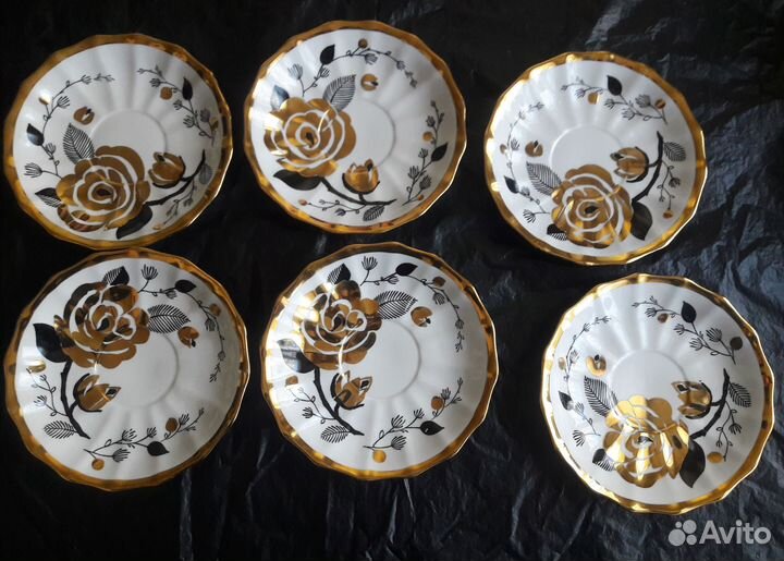 Сервиз чайный золотая роза вербилки