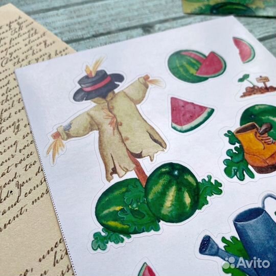 Наклейки с арбузами. Стикерпак. Арбузы