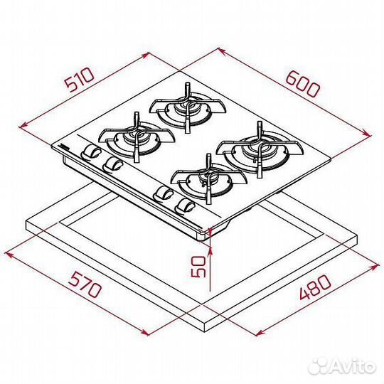 Варочная поверхность teka GBC 64000 KB black