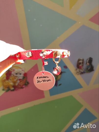 Ошейник для собак ручной работы Swarowski из кожи