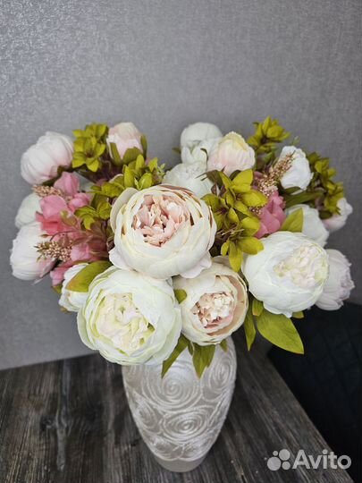 Исскуственные цветы пионы для декора