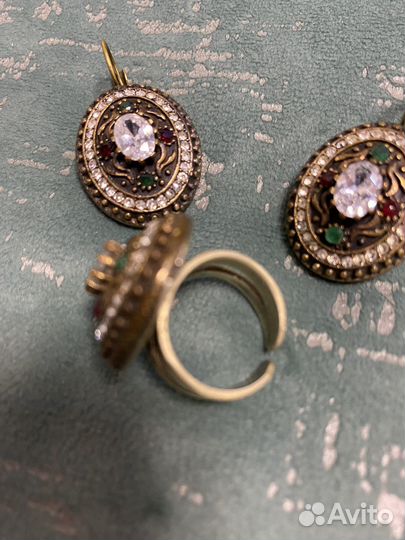 Комплект серьги, перстень