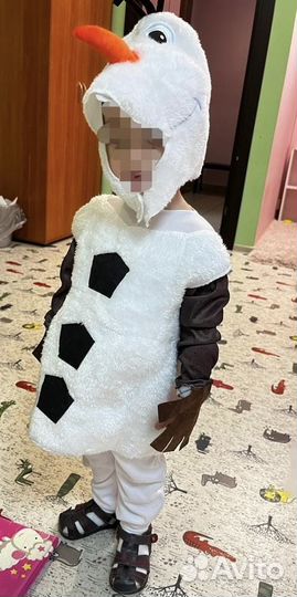 Новогодний костюм снеговика Олаф на 2-3-4 года