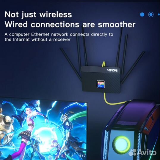 Модем KuWfi SIM 4G, LTE, WI-FI, акк.5200mAh +100Gb