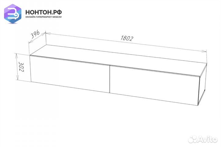 Тв-тумба somero дуб вотан / черный