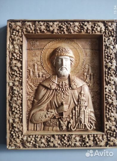 Икона Резная из натурального дерева