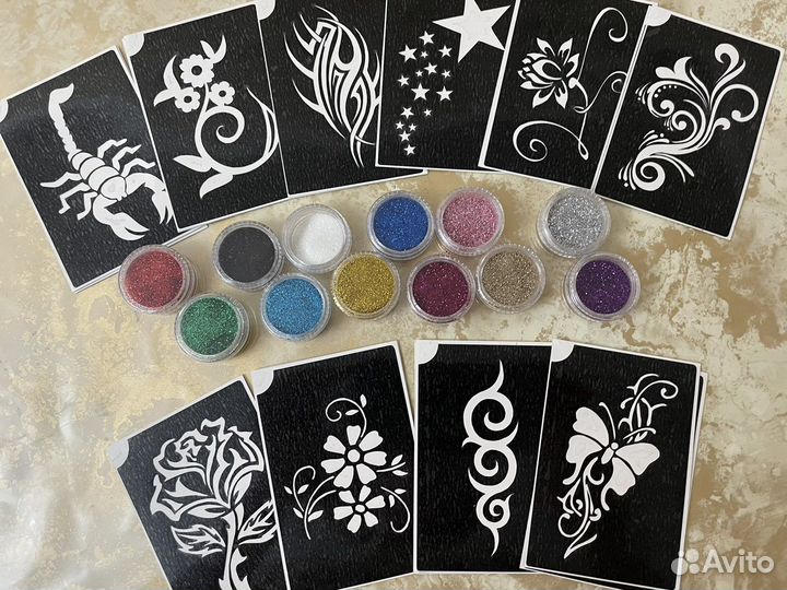 Трафареты для блеск тату