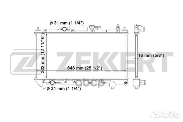 Радиатор охл. дв. Toyota Avensis (T220) 97- mk