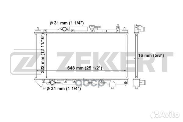 Радиатор охл. дв. Toyota Avensis (T220) 97- mk
