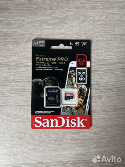 Карта памяти Sandisk Extreme Pro 256Gb Новая