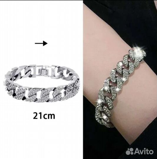 Браслет из кубинской цепи