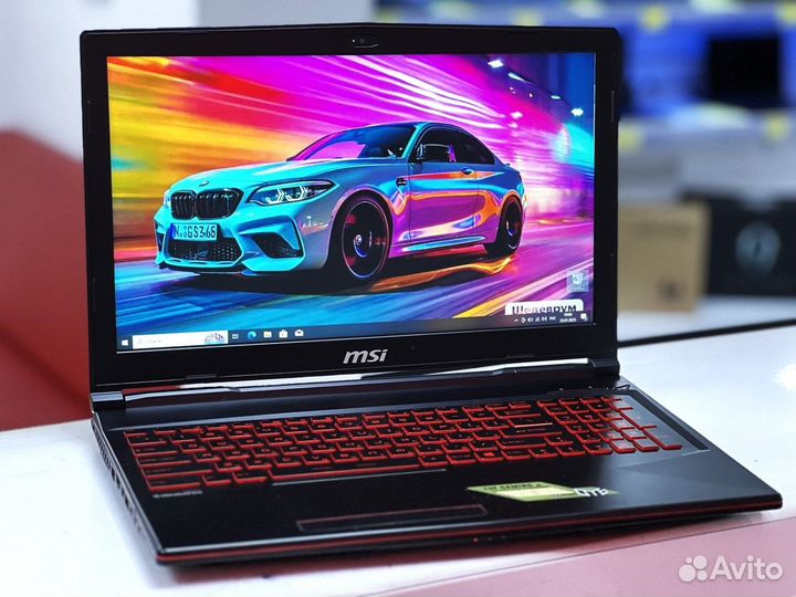 Игровой ноутбук MSI / Core i7-8750H / Nvidia GTX