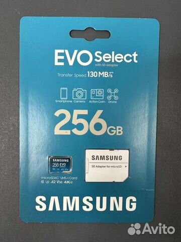 Карта памяти microSD Samsung 256gb EVO Plus Новые объявление продам