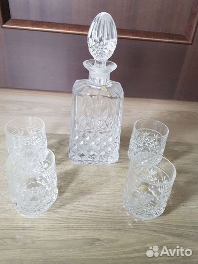 Графин со стаканами хрустальный