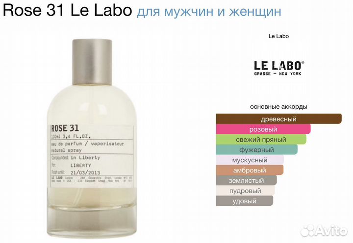Духи унисекс Le Labo Rose 31 100мл