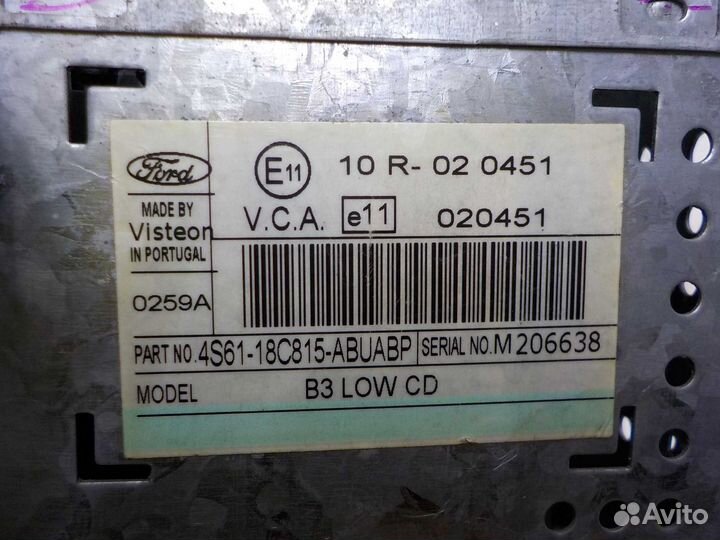 Магнитола ford fusion