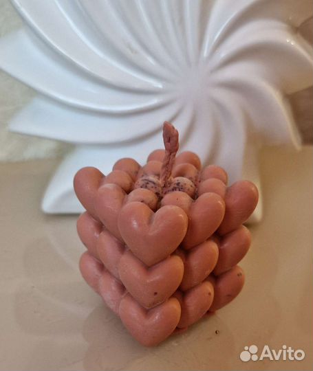 Свечи из пчелиного воска свеча сердце на любовь