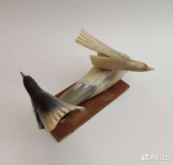 Сувенир из рога. Птицы. СССР