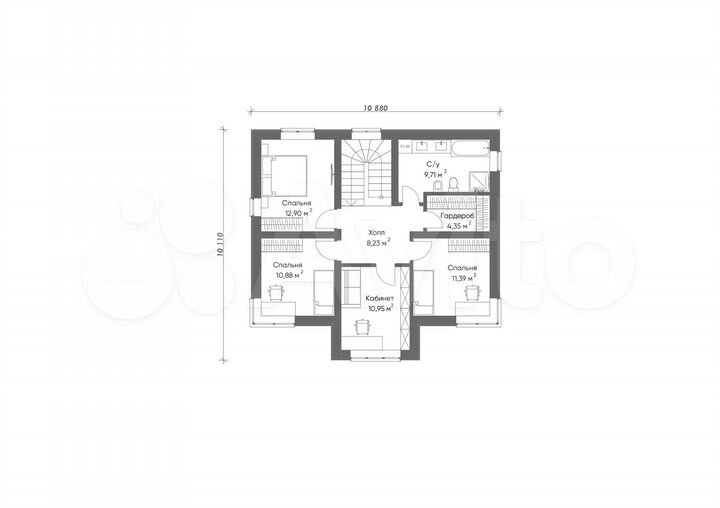 Дом 212,4 м² на участке 14,2 сот.