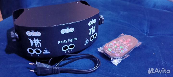 Лазер стробоскоп для дискотеки светомузыка