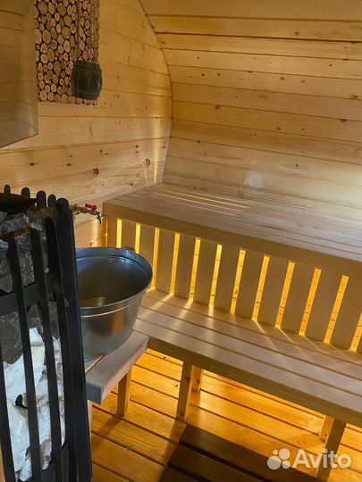 Баня с чаном на дровах