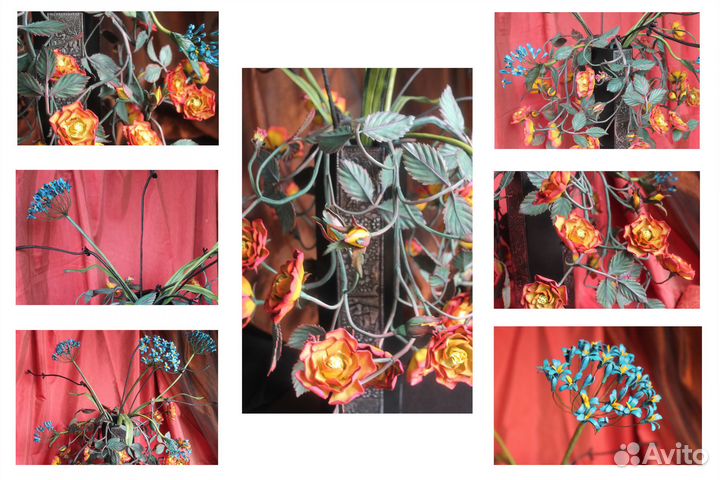 Цветы из натуральной кожи ручной работы