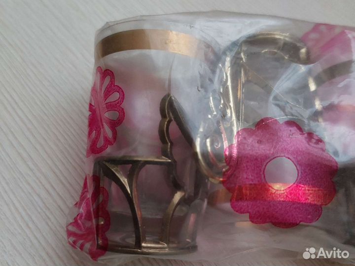 Стопки с подстаканиками золото СССР