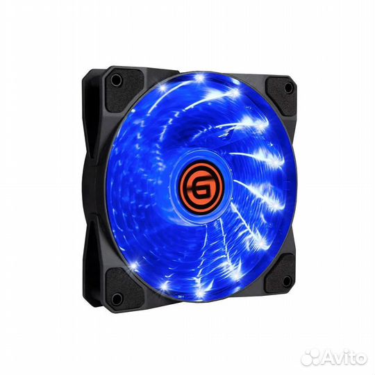 Комплект вентиляторов Ginzzu LED (синий) корпуса