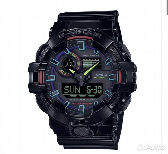 Оригинальные часы Casio G-Shock GA-700RGB-1A