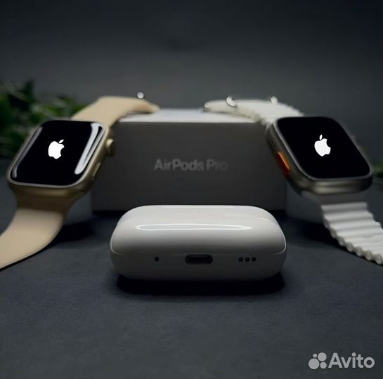 Apple watch 9 + airpods pro 2 + чехол+ ремешок