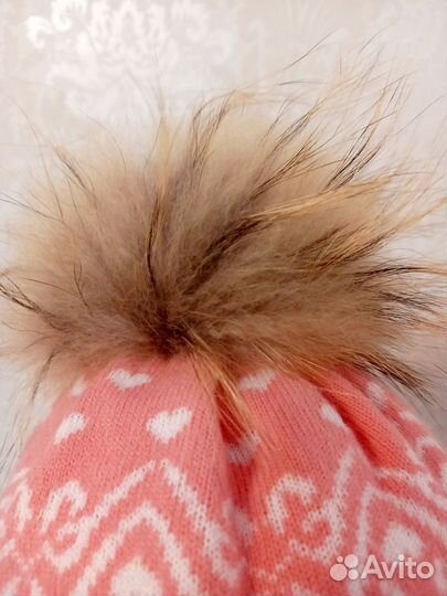 Шапка для девочки зимняя 50-52