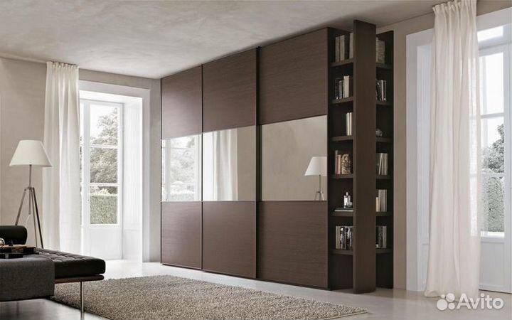 Изготовление дверей для шкафов-купе в алюм.профиле