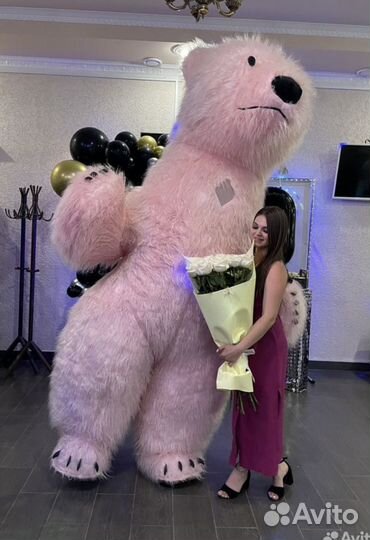 Поздравление Розовый мишка