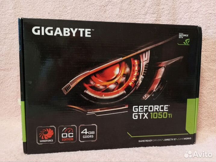 Видеокарта gtx 1050 ti 4gb gigabyte