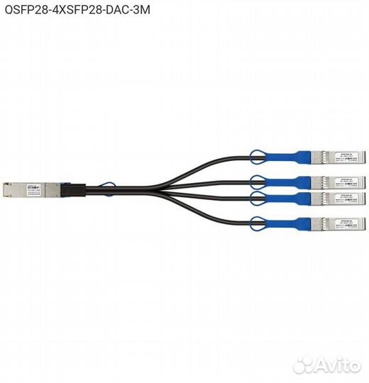 Qsfp28-4xsfp28-DAC-3M, Кабель прямого подключения