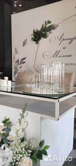 Свадебные свечи стеклянные