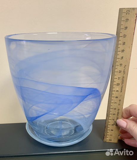 Горшок цветочный стеклянный