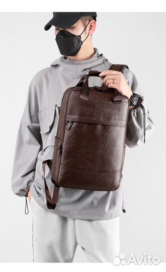 Рюкзак городской для ноутбука повседневный горчичн