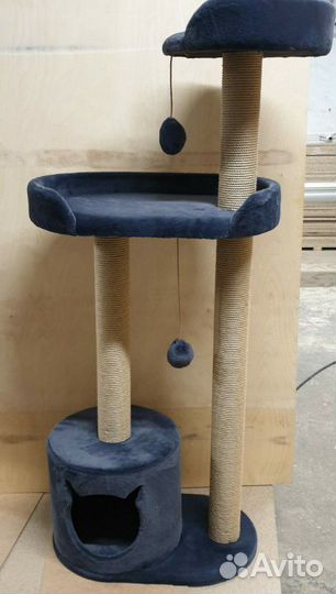 Домики, комплексы, когтеточки для кошек. Выс.1.5 м