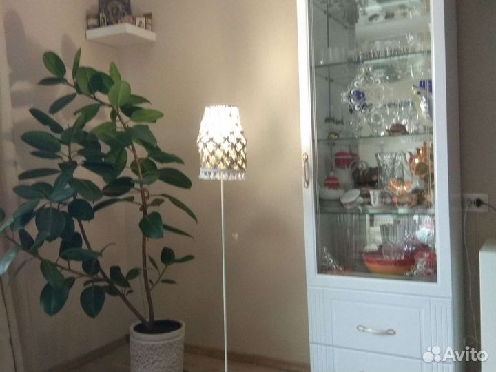 Торшер с абажуром-макраме из хлопкового шнура