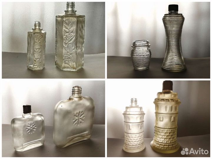 Флаконы СССР редкие винтовые пробки