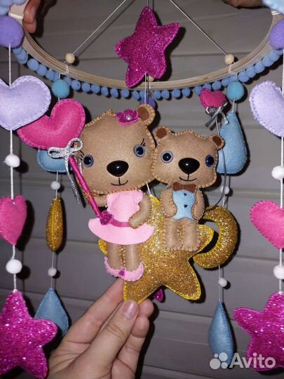 Мобиль на кроватку Мишки