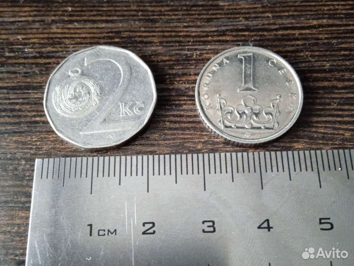 2 и 1 крона(Чехия)