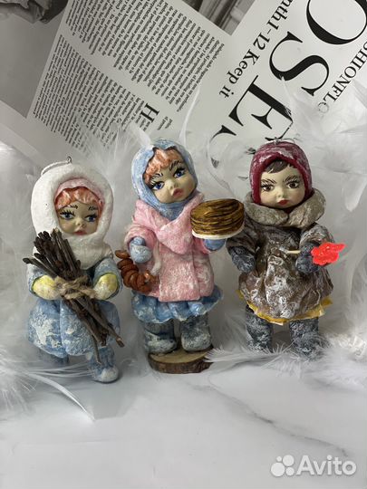 Куколки из ваты (ручная работа)