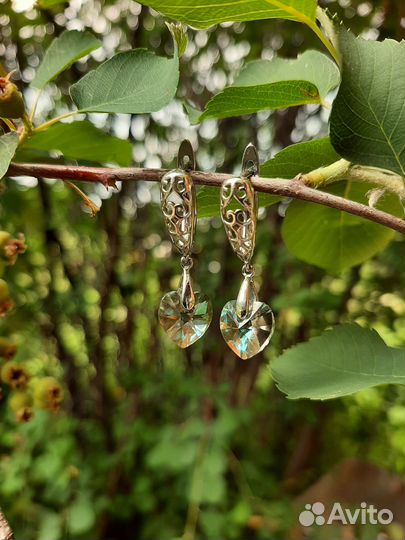 Серьги с кристалами swarovski