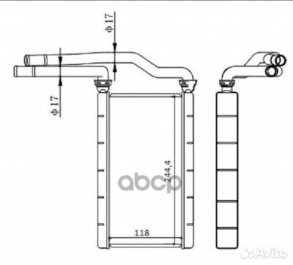 Радиатор отопителя салона TG-RIH0012/L081-61-A1