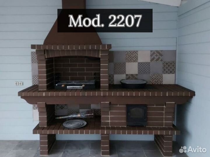 Модульная печь из кирпича Барбекю